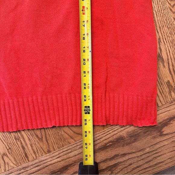 Lauren Ralph Lauren Green Label Knit Sweater Gold Buttons Orange Jumper Size 1X - Picture 9 of 9